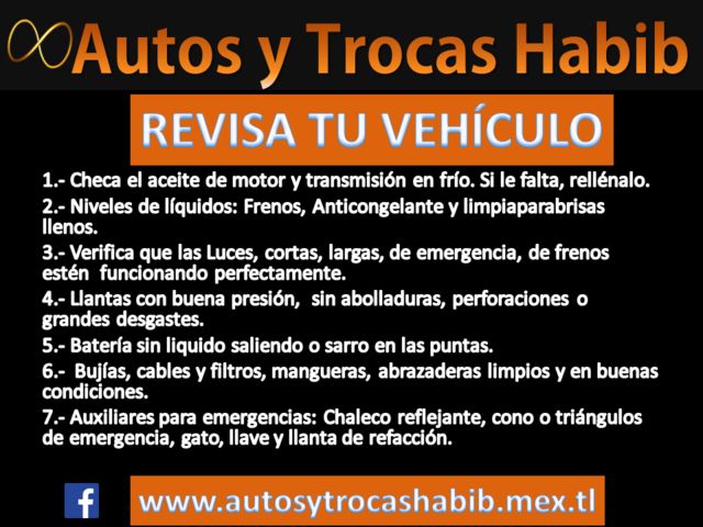REVISA TU VEHÍCULO ANTES DE SALIR A CARRETERA
